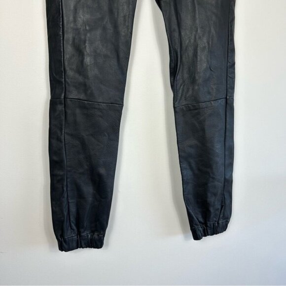 Rag & Bone Pajama Genuine Lamb Leather Black Jogger Pants sz 24 - Picture 6 of 8